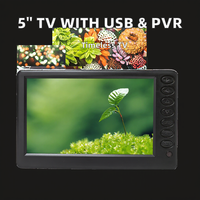 Téléviseur Numérique Portable Mini Populaire DVB-T2 5 Pouces LED/LCD, Lecteur DVD Numérique