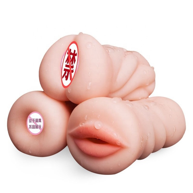 China Factory Silicone Stroker Pussy Masturbator for Men Masturbation Sex Toys Mouth Sex and Anal Sex Toy for Gays Adult Product