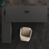 Bureau de direction modulaire extensible en MDF en forme de L, ergonomique, avec éclairage intégré, design moderne et minimaliste, pour un bureau sain