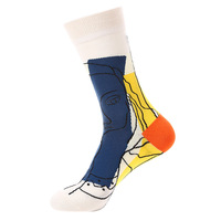 Haute qualité nouveauté hommes célèbre Art Design chaussettes coton femmes imprimer décontracté mode équipage unisexe heureux Funky chaussettes