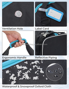 Étui de voyage pour snowboard Kis avec sangles de transport pour skis jusqu'à 200 cm, <span class=keywords><strong>housse</strong></span> résistante à l'eau et durable pour équipement de sports d'hiver - Product Image 5