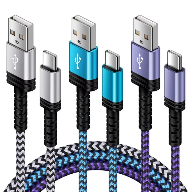 3/6/10 FT USB C Charger Cable Fast Charging for iPhone 17 Android Samsung Galaxy Ultra USBC Type-C 10 Auto Car Multi Cord