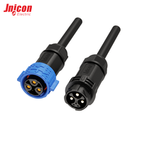 Connecteur circulaire hybride mâle-femelle M25 3+3 broches, 15A 5A 300V 60V IP67, auto-verrouillant, installable sur site, étanche, ensemble