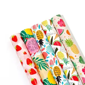 新しいフルーツデザインクリエイティブバレンタインデーラップ包装誕生日プレゼント包装紙ロール