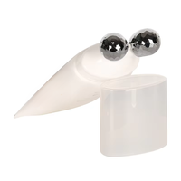Tube cosmétique 80ml 100ml 150ml 200ml, tube plat 50mm, applicateur à double bille, blanc mat, logo personnalisé, crème pour le cou, crème pour le visage