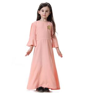 Abito Lungo Musulmano per Bambine Pronto da Indossare, Abbigliamento Moderno Mediorientale con Maniche Lunghe, Abaya all'Ingrosso - Product Image 3