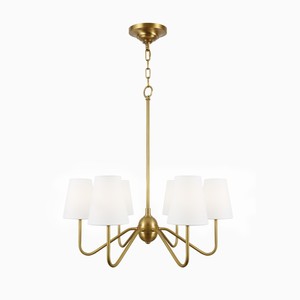 Modern Chandelier Copper Fabric Shade Luxury Decorative <b>Indoor</b> <b>Lighting</b> for Dining Room Living Room Hotel Villa Interior Style - Product Image 5