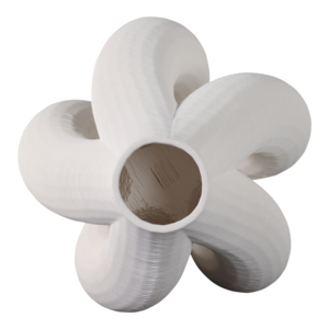 Vaso scultoreo in porcellana stampato in 3D per decorazioni da soggiorno e casa - Product Image 6