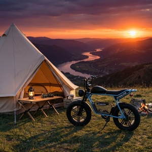 Vélo électrique tout-terrain à pneus larges avec pneus amortisseurs, vélo électrique polyvalent pour les chemins en terre et en asphalte - Product Image 2
