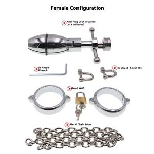 Conjunto de Juguetes Sexuales para Hombres y Mujeres, Brazalete Metálico Divertido para <span class=keywords><strong>Mujer</strong></span> con Abertura y Tapón Anal Combinado, No Resistente al Agua - Product Image 6