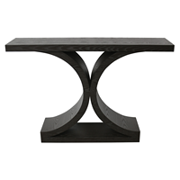 Table console en bois de frêne incurvée moderne pour l'entrée de la maison, le salon, la salle à manger, le bureau, meubles faciles à nettoyer, stable