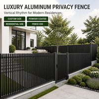 Panneaux de clôture verticaux en aluminium thermolaqué anti-UV de qualité supérieure pour villas côtières, jardins et terrains