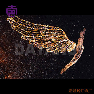 Lumières LED 2D à motif d'ange pour poteaux de rue et décoration de Noël extérieure - Product Image 5
