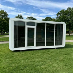 Casa Contenedor Modular Prefabricada de Acero, Ecológica, Moderna y Portátil, Tipo Cabaña, para Jardín o Hogar - Product Image 1