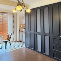 Puertas de Muebles de Cocina Modulares de Madera Estilo Francés con Diseño Moderno y Acabado Lacado para Comedores, Apartamentos y Villas