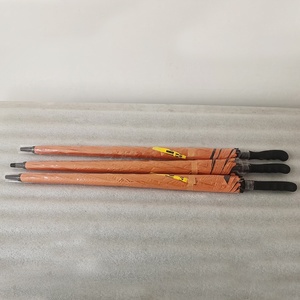 Parapluie de golf droit en pongé de haute qualité, <span class=keywords><strong>orange</strong></span>, grande protection UV, avec logo promotionnel imprimé, 30 pouces, <span class=keywords><strong>fibre</strong></span> de verre - Product Image 4