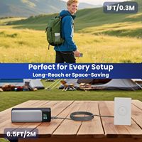 Cable de Alimentación USB-C DC (1FT y 6.5FT) para Router Starlink Mini, Paquete de 2, Compatible con PD 9V, Plug & Play, Repuesto Personalizado
