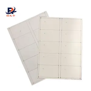 Chine Fabricant Prix Bas pvc rfid carte en plastique sec/humide inlay 125khz Proximité carte À Puce Rfid Inlay feuille