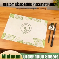 Manteles de Papel Desechables con Logotipo Personalizado, Resistentes al Aceite y al Agua, para Mesa, Restaurante, Hotel, Fiestas