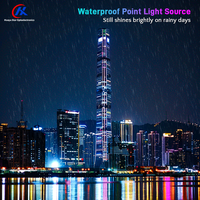 Sumber Cahaya Titik Pixel LED RGB 30mm DC24V IP67 Tahan Air Warna Penuh Digital Node untuk Dekorasi Fasad Bangunan
