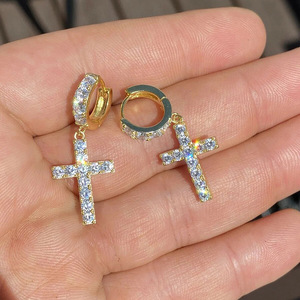 Orecchini Pendenti Geometrici con Zirconi per Donne, Gioielli di Moda Scintillanti e Delicati - Product Image 5