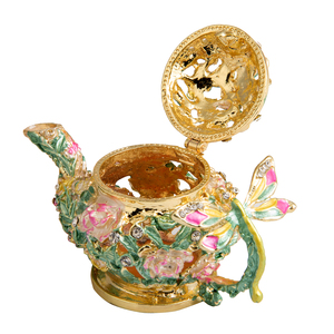 Théière Rose Style Campagne Française 2026, Nouveauté Tendance, Émail Coloré Incrusté de Diamants, Artisanat Métallique - Product Image 6