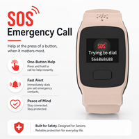 Pulsera de Seguridad para Personas Mayores con Red 2G/3G/4G, Soporte para SIM con Roaming, SMS y Aplicación, Modos de Funcionamiento Dual