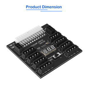 ATX PSU ブレークアウトボード 24ピン メス - 8 IDE/Molex 4ピン & <span class=keywords><strong>2</strong></span> PCIe 6ピン ハードディスクドライブ用 在庫あり - Product Image 6