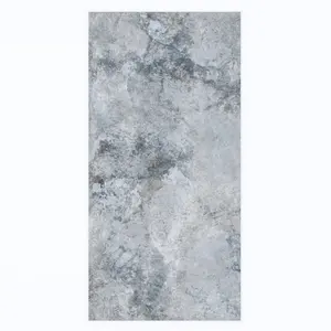 Grey Blue Stone Pattern Building Materials Polished Glazed Marble Look Slab Wall Tiles For Living Room