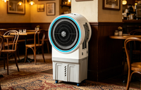 Climatiseur d'air froid + Tech-Sense + Télécommande + Autonome + 3 vitesses + Écologique + Économie d'énergie + Plastique pour garage