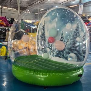 하이 퀄리티 사용자 정의 2m/3m/4m 직경 풍선 크리스마스 스노우 글로브 볼 투명 사진 부스 - Product Image 3
