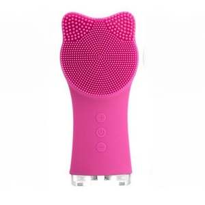 <b>Mini</b> Silicone Facial Cleansing Brush <b>Vibration</b> Face Scrubber Deep Cleansing Cat-ear-shaped Cleaning Brushes - Product Image 3