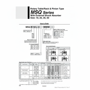 MSQB50H2แบบจำลองโต๊ะหมุนนิวเมติก SMC - Product Image 1