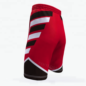 Cheap sublimation blank case tropical custom youth pattern basketball set uniform shorts design color red and black - Product Image 3