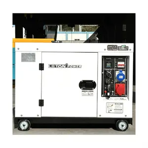 Generatore Diesel silenzioso insonorizzato di potenza di LETON 220v/380v 60hz Generatore di 3 fasi Standby centrale elettrica 10kw Diesel 10 Kw