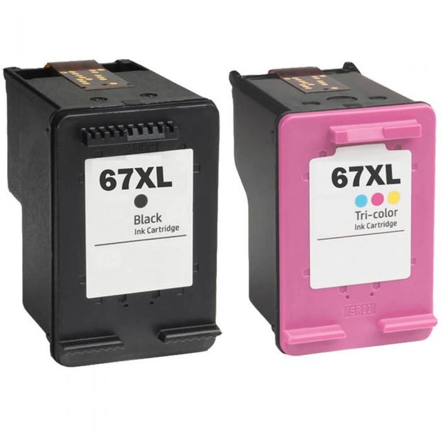 MaiGe High Yield Black and Tri-Color for Ink Cartridges Compatible with HP 67XL Printer Model