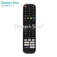 Télécommande universelle à code fixe ES-RM077-4 compatible avec les téléviseurs LED Hisense, Smart LCD HDTV