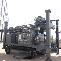 Foreuse hydraulique sur chenilles certifiée CE Kojan pour puits d'eau, profondeur 280m, machine de forage de roche DTH, pompe diesel pour l'exploitation minière