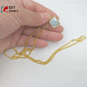 Collar Inteligente NFC Popular, Collar Personalizado con Tecnología NFC, Collar con Colgante de Lapislázuli Chapado en Oro y Acero Inoxidable para Regalos - Product Image 2