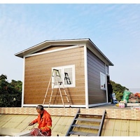 Rumah Panel Baja Warna-Warni Prefab Huis Mobile Guesthouse Villa-Style Modular Home Activity Room Model