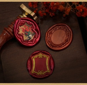 Meilleur <span class=keywords><strong>prix</strong></span> série de frontières rétro cadre photo de style européen motifs rétro tête de <span class=keywords><strong>timbre</strong></span> de sceau de cire - Product Image 3