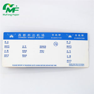 บัตรโดยสาร<span class=keywords><strong>เครื่องบิน</strong></span>แบบกำหนดเอง พิมพ์ตั๋วเครื่องบิน บัตรโดยสารสายการบิน 210gsm-180gsm ป้องกันรอยขีดข่วน - Product Image 3
