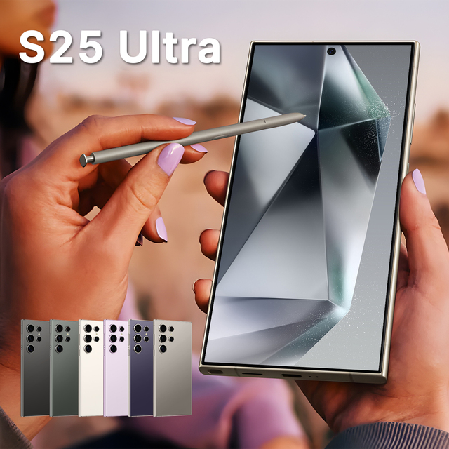 Popular Wholesale Price S25Ultra AI Mobile Phone Screen Android15 Mobile Phone Support 5g Cheap Cellphone Dual Sim Mobile Phones