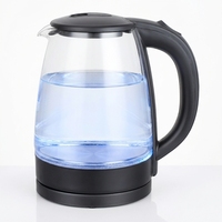 Bouilloire électrique en verre portable de 1,8 L avec éclairage LED pour la cuisine domestique – Approvisionnement direct usine