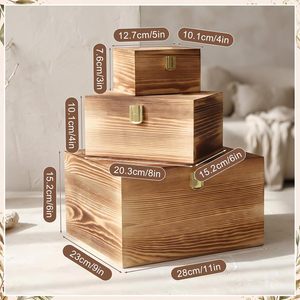 Caja <span class=keywords><strong>de</strong></span> Regalo <span class=keywords><strong>de</strong></span> Madera <span class=keywords><strong>de</strong></span> Pino sin Acabado al por Mayor con Tapa con Bisagras, Caja <span class=keywords><strong>de</strong></span> Recuerdos <span class=keywords><strong>de</strong></span> Madera Personalizada - Product Image 6