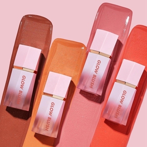 Custom High Pigment Vegan Liquid Blush Private Label Plump Cheek Is Red No Logo Natural-Looking Long-Wear Shimmer <b>Makeup</b> Blush - Product Image 1