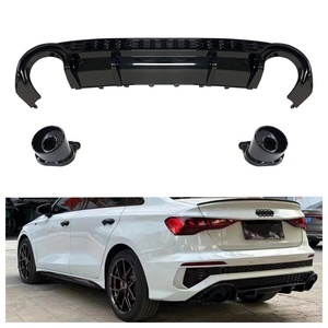 Lèvre de diffuseur arrière Auto Bodykit pour <span class=keywords><strong>Audi</strong></span> A3 <span class=keywords><strong>2021</strong></span> + mise à niveau vers RS3 matière plastique Modification de la lèvre arrière pièces automobiles - Product Image 1