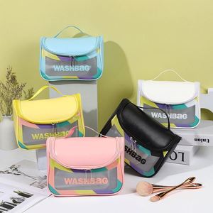 กระเป๋าใหม่ขายส่ง โลโก้สั่งทำได้ สีสันสดใส วัสดุ PVC+PU ซิป ลายภูมิทัศน์ หูหิ้วนุ่ม เป็นมิตรกับสิ่งแวดล้อม ความจุขนาดใหญ่ กันน้ำ - Product Image 1