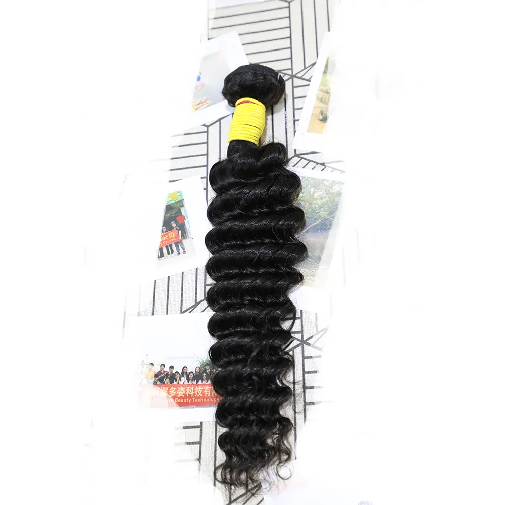 100% Human Hair Hair Bundles Hair Weaving Virgin Deep Wave Fuxin Free Sample Natural Extension Vendor Cuticle Aligned Raw Indian