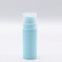 Flacons pompe sans air en plastique PP coloré de haute qualité pour cosmétiques, 5 ml, 10 ml, 15 ml, blanc, rose, bleu, noir